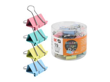 klip binder m g farebny 19 mm 40 ks 00000
