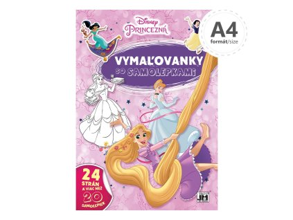 omalovanka jm a4 disney princezne samolepky