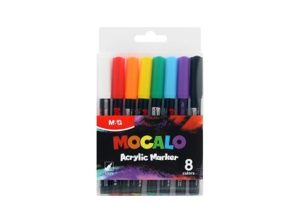 popisovac m g mocalo acrylic marker hrot 1 mm sada 8 farieb