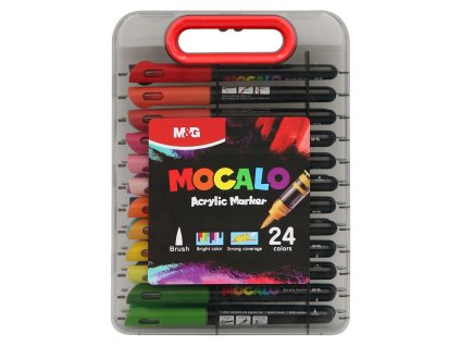 popisovac m g mocalo acrylic marker stetcovy hrot sada 24 farieb