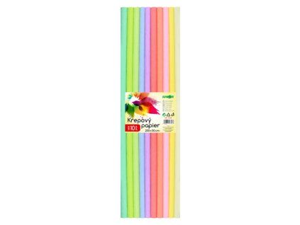 krepovy papier junior sada pastel 10 ks 50x200 cm