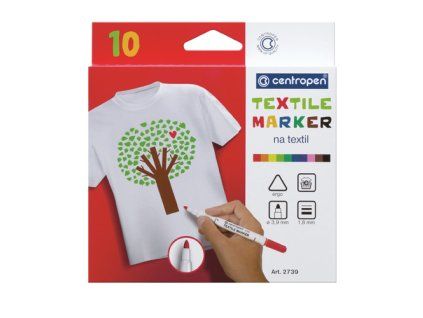popisovac centropen 2739 textile sada 10 ks