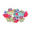 dekoracne gombiky sova drevene mix sada 10 ks