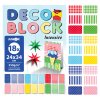 Zložka dekoračného papiera (výkresov) DECO BLOCK 18 farieb /18 vzorov, 250g/m2
