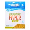 dekoracny papier a4 holograficky zlty 250 g sada 10 ks 00000