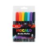 popisovac m g mocalo acrylic marker hrot 1 mm sada 8 farieb