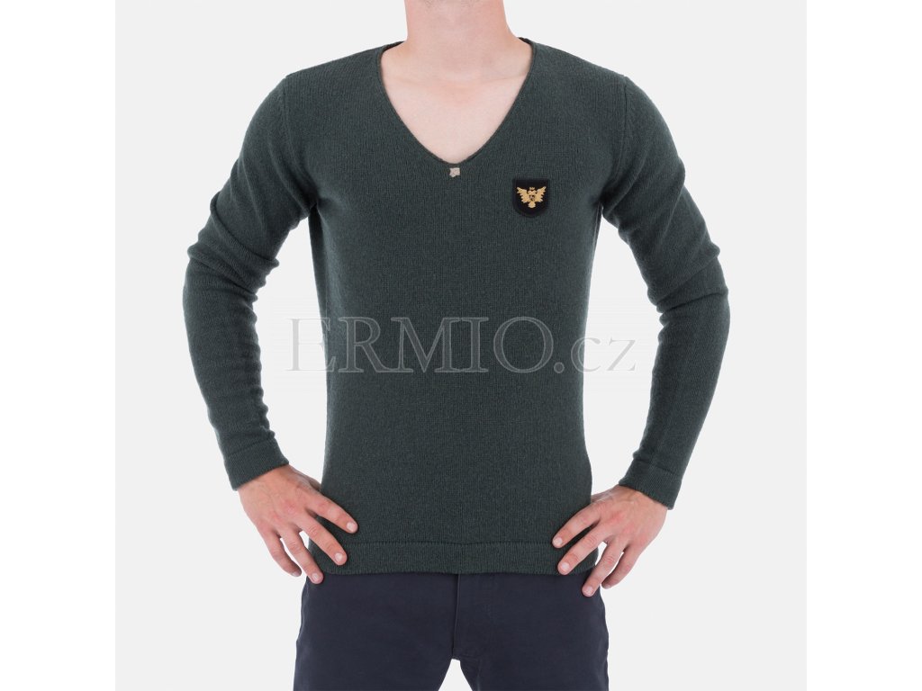 Luxusní Pánský zelený značkový svetr Armani v e-shopu * Ermio Fashion