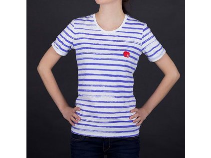 Půvabné dámské tričko Armani pruhované