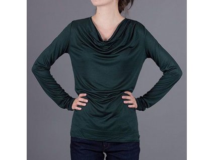 Půvabné zelené tričko s dlouhým rukávem Armani