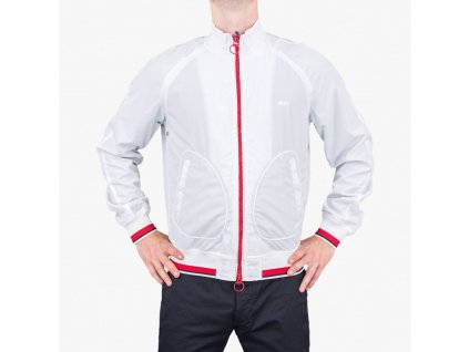 Trendová pánská jarní bunda Armani Jeans bílá