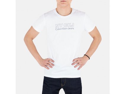 Stylové pánské tričko Calvin Klein bílé