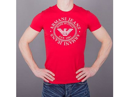 Pánské červené tričko Armani