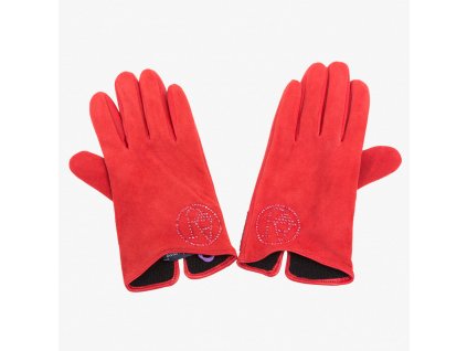 Červené rukavice Armani Jeans