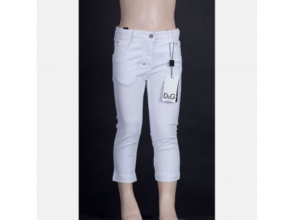 Dětské bílé značkové džíny D&G