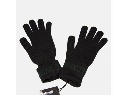 Elegantní černé rukavice Justcavalli