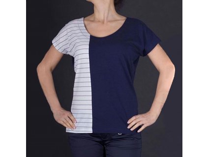 Luxusní dvoubarevné dámské tričko Armani
