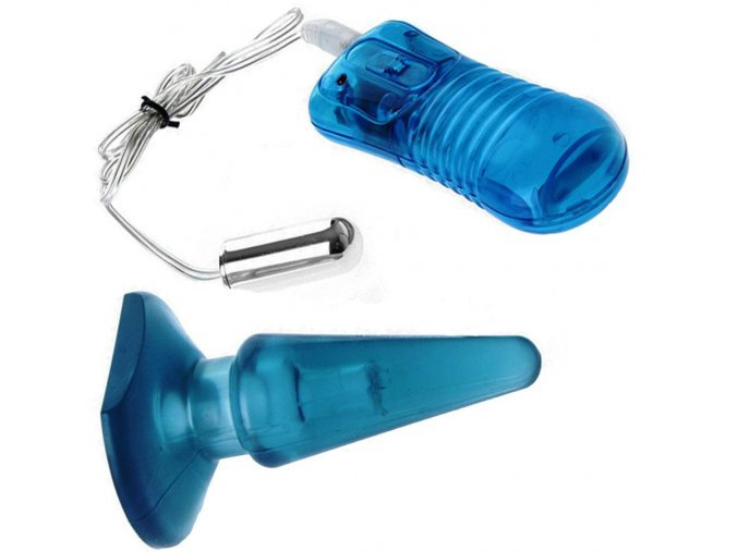 LOLO anální kolík s vibracemi modrý
