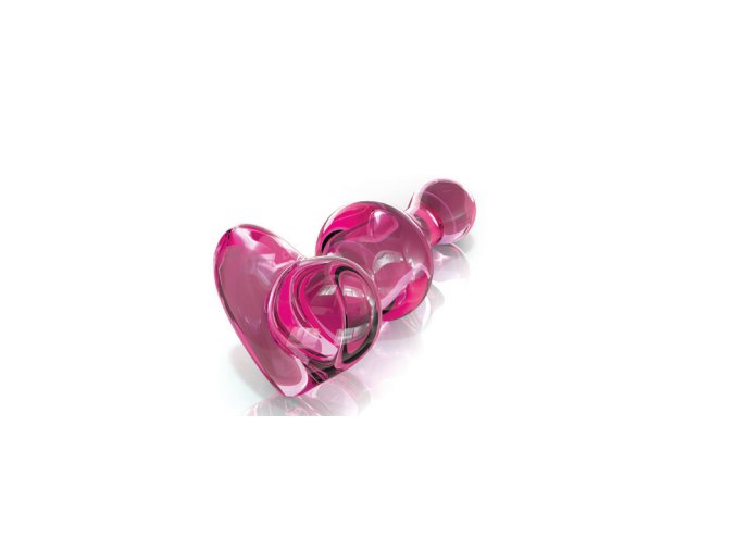 LOLO anální kolík skleněný růžový srdce
