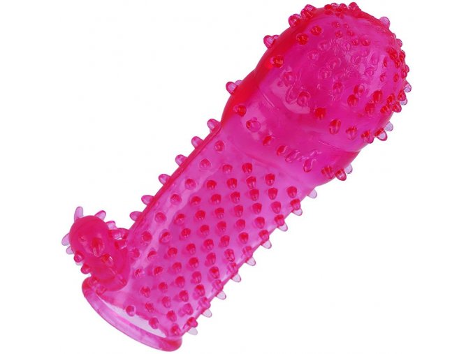 LOLO tvarovaný návlek na penis se stimulátorem fialový