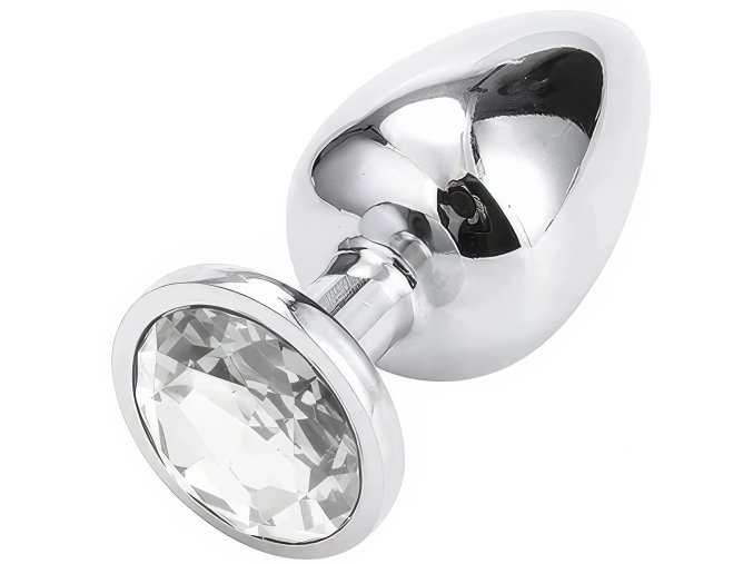 LOLO nerezový anální kolík se šperkem - 3,3 cm