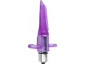 LOLO vibrační anální kolík s vroubky fialový