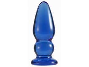 LOLO skleněný anální kolík modrý - 3,2 cm