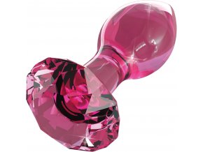LOLO anální kolík skleněný růžový křišťál
