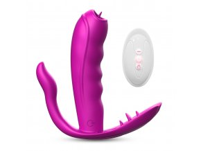 LOLO masážní vibrátor s jazýčkovým stimulátorem a análním drážděním
