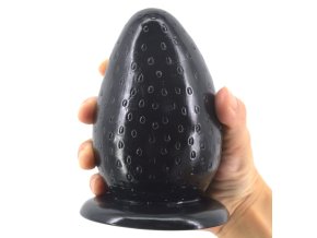 FAAK anální kolík jahoda černý - 7,5 cm