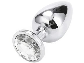 LOLO nerezový anální kolík se šperkem - 3,3 cm