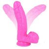 LOLO realistické dildo s varlaty a přísavkou růžové