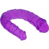 LOLO oboustranné oblé dildo fialové