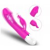 LOLO silikonový vibrátor se stimulátorem růžový