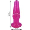 LOLO gelový anální kolík s třpytkami - 3,5 cm