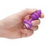 LOLO tvarovaný anální kolík silikonový fialový - 3 cm