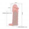 LOLO hrboatý návlek na penis s kroužkem na varlata