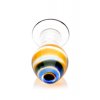LOLO skleněný anální kolík modro-oranžový - 4,2 cm