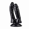 LOLO dvojité dildo černé - 16cm