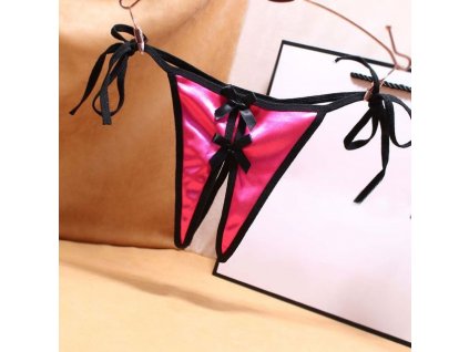 Lace up Thong Ladies Satin Open Crotch Bow Thongs Free Take Off Sexy Bow Sexy Temptation.jpg 640x640