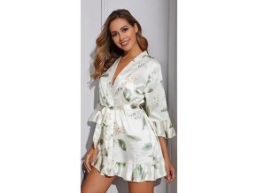 TERMEZY Women s Sexy Lacing Pajamas Ice Silk Satin Leopard Nightwear Crane Print Bathrobe Three Quarter.jpg 640x640.jpg