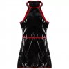 Women Sexy Wetlook Leather Sheath Dress Erotic Leather Bag Hip Skirt With Zipper Back Glossy Shaping