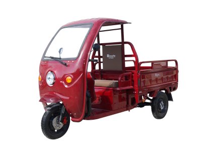 Elektrická nákladní tříkolka se zastřešením Eroute Cargo T425 1500W 45 Ah, vínová (1)