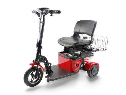 Skládací elektrická tříkolka pro seniory Eroute FOLD 7 Li ion, červená (1)