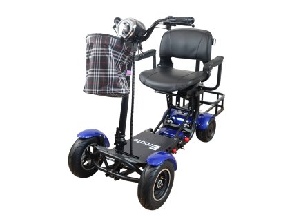 Skládací elektrický skútr pro seniory Eroute FOLD 2 Golf Li ion, modrý (1)