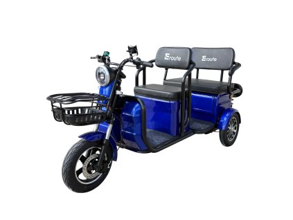 Elektrická tříkolka pro seniory Eroute ST 07 Tech, tmavě modrá (2)