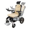 Silla de ruedas eléctrica plegable Eroute 8000R, beige (1)