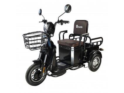 Elektromos tricikli nyugdíjasoknak Eroute ST 05 Cargo, fekete (1)