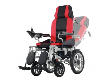 Skladací elektrický invalidný vozík Eroute 6003B s automatickým polohovaním operadla (1)