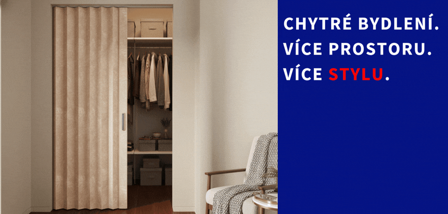 Koženkové shrnovací dveře