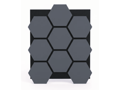 Akustický panel Hexagon 620x760 mm - šedý